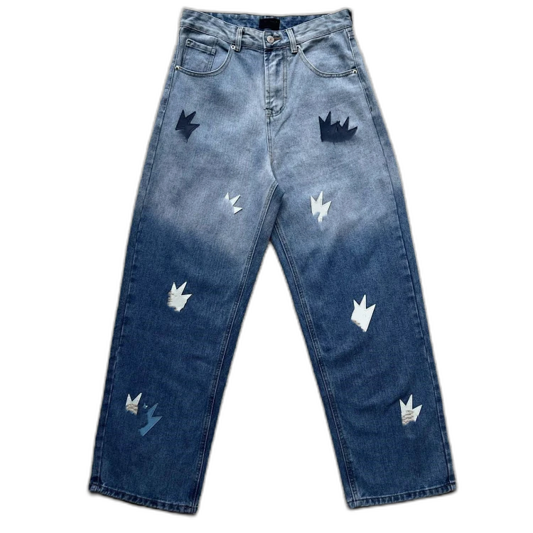 Balenciaga Gradient Blue Washed Jeans