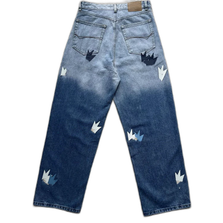 Balenciaga Gradient Blue Washed Jeans