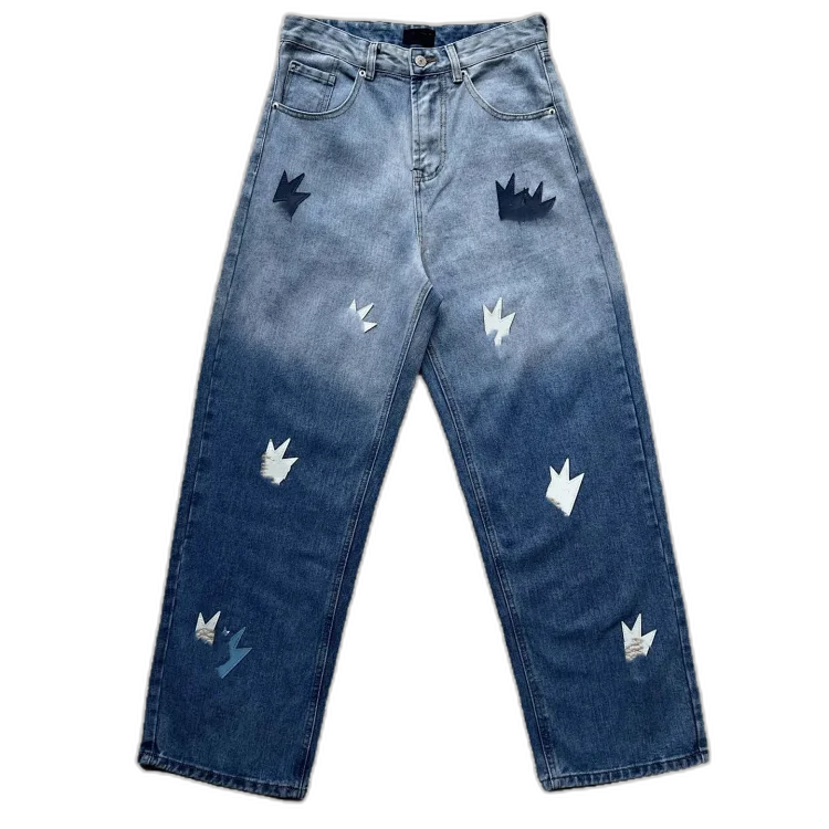 Balenciaga Gradient Blue Washed Jeans