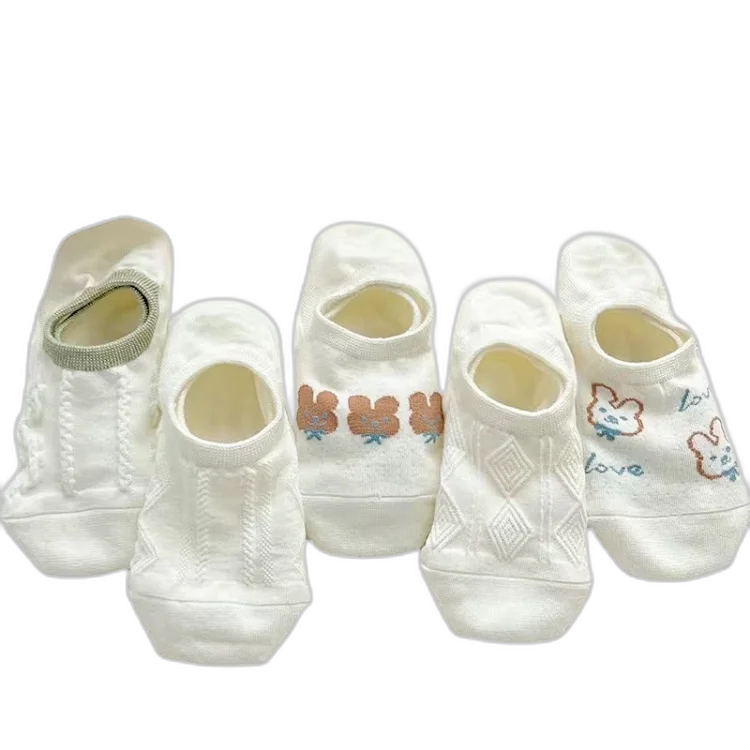 Cartoon Cotton No-Show Socks（10 pairs）