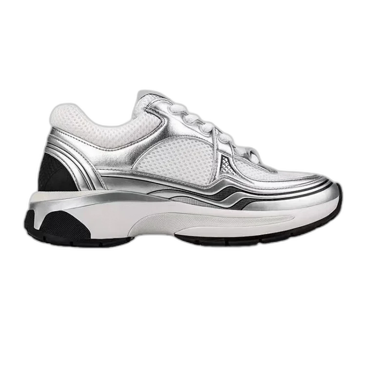 Chic Silver Platform Sneakers