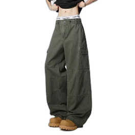 High - Street Retro Parachute Pants (Unisex)