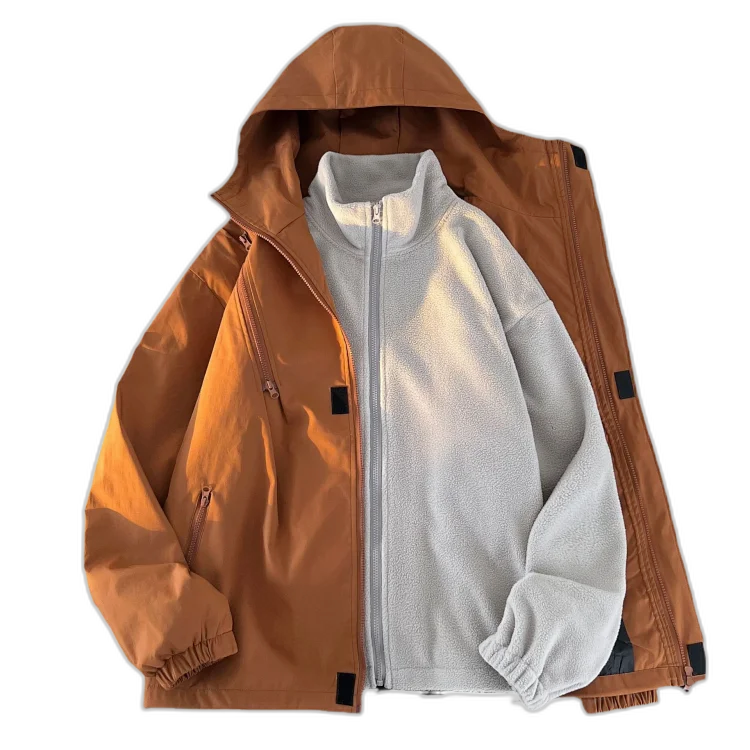 Men's 3-in-1 Waterproof Windproof Outdoor Jacket