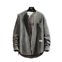 Men's Long Sleeve Korean Corduroy Shirt