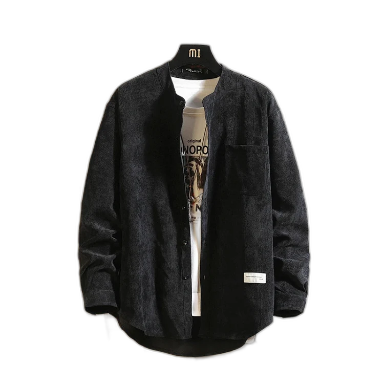 Men's Long Sleeve Korean Corduroy Shirt